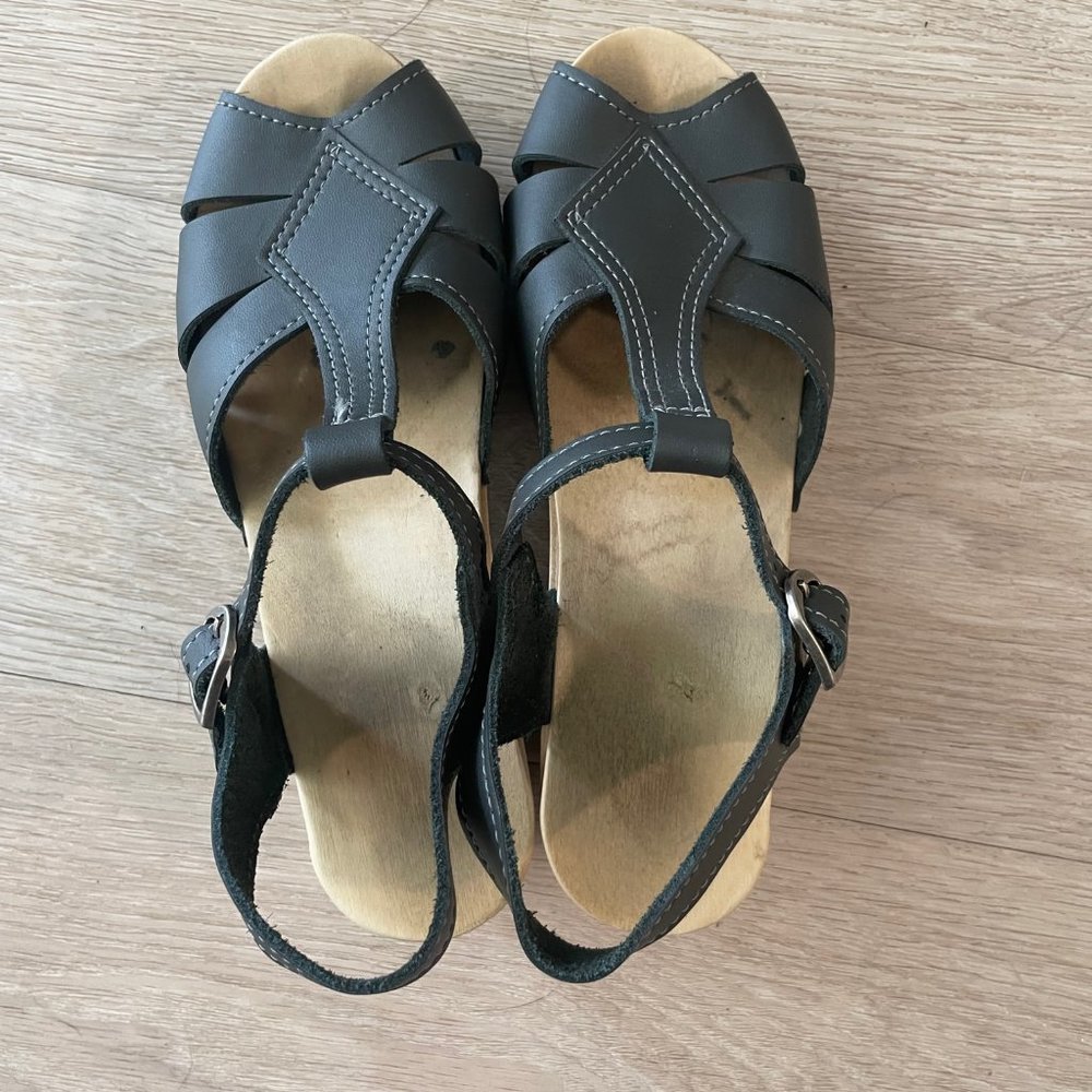 Sven Grey Sandal Clogs - EU 39